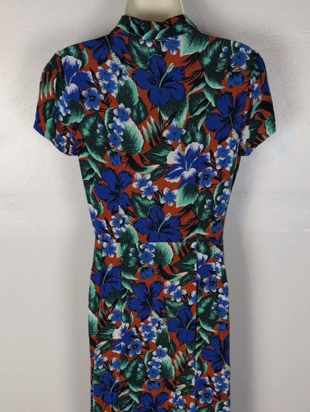 J. Crew Factory Floral Print Button Front Maxi Dress